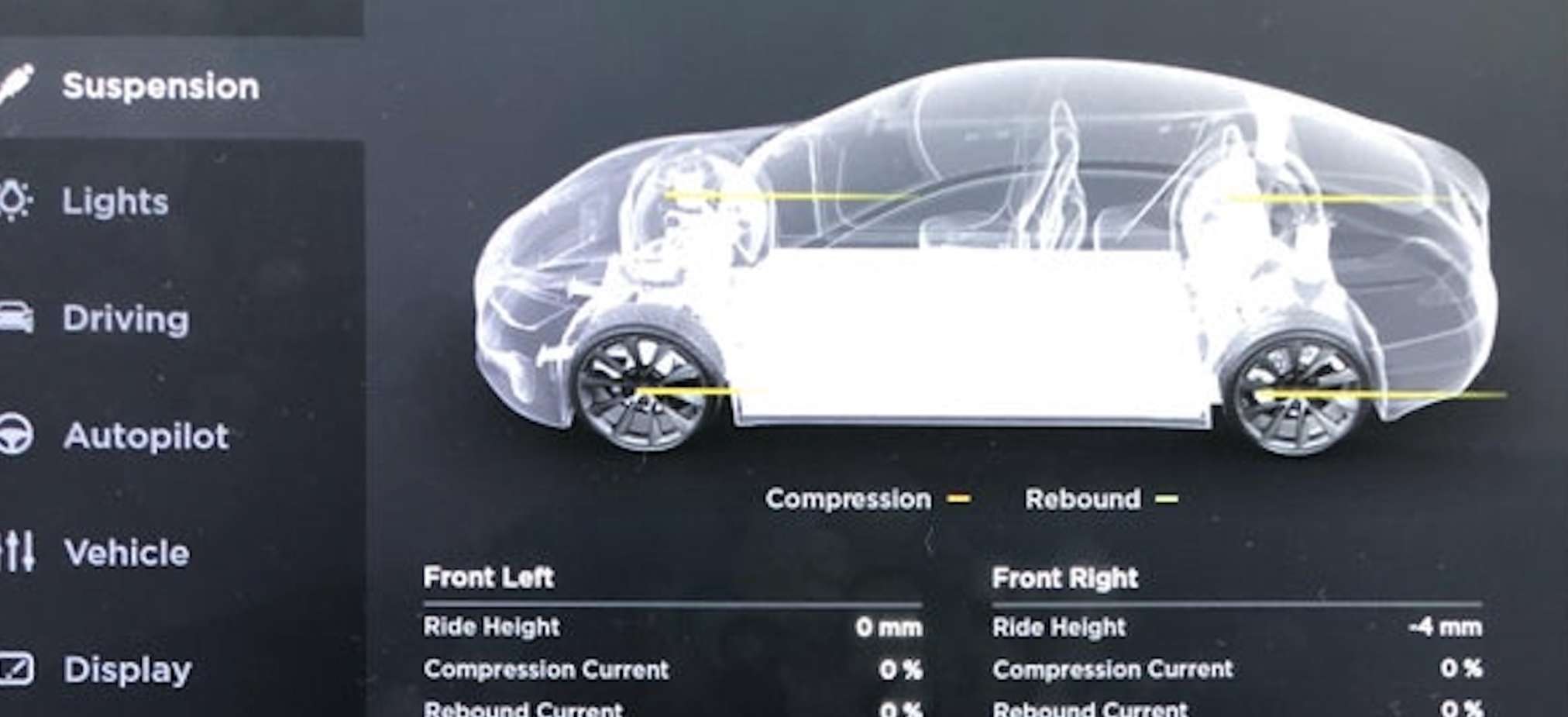 Service mode tesla